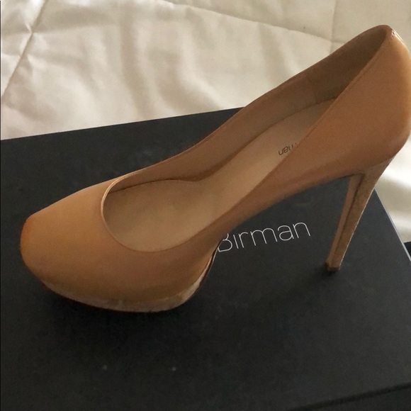 Alexandre Birman Honey Natural Leather Cork Heel - Picture 1 of 3